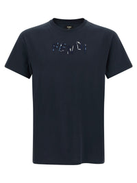 FENDI Fendi Men Logo Embroidery T-Shirt