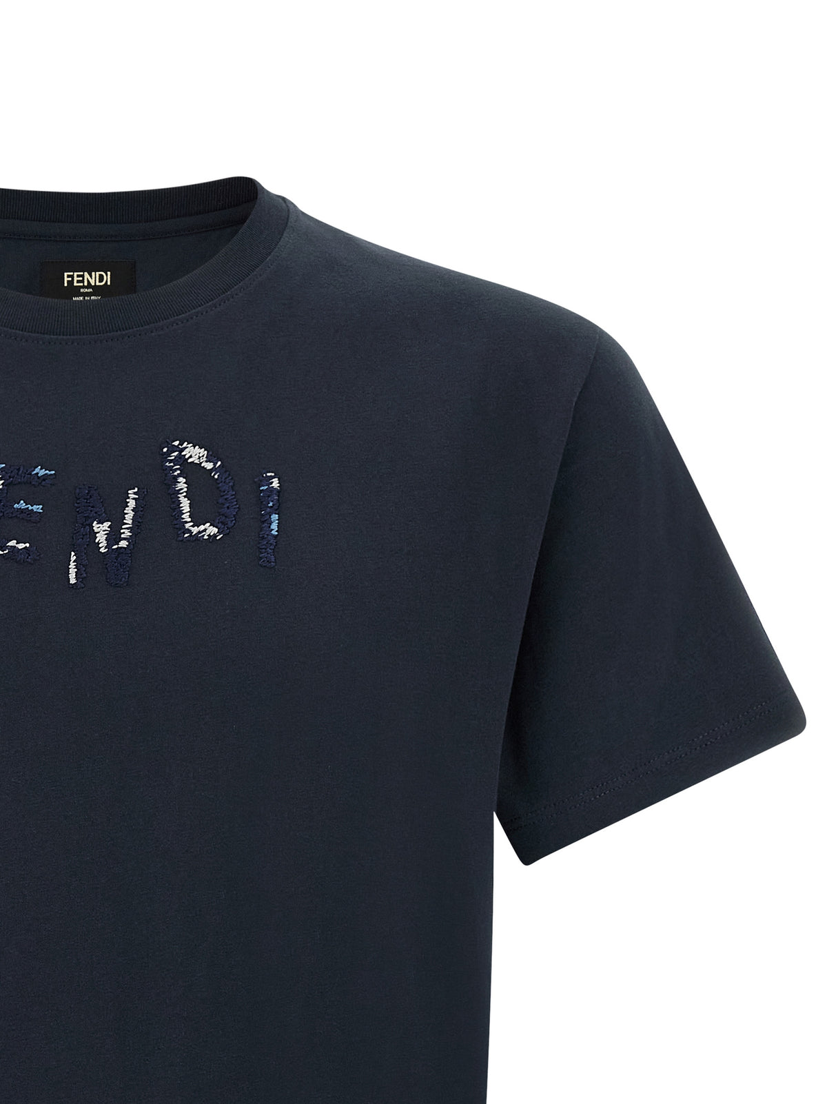 FENDI Fendi Men Logo Embroidery T-Shirt