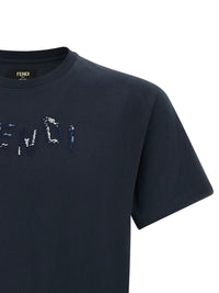 FENDI Fendi Men Logo Embroidery T-Shirt
