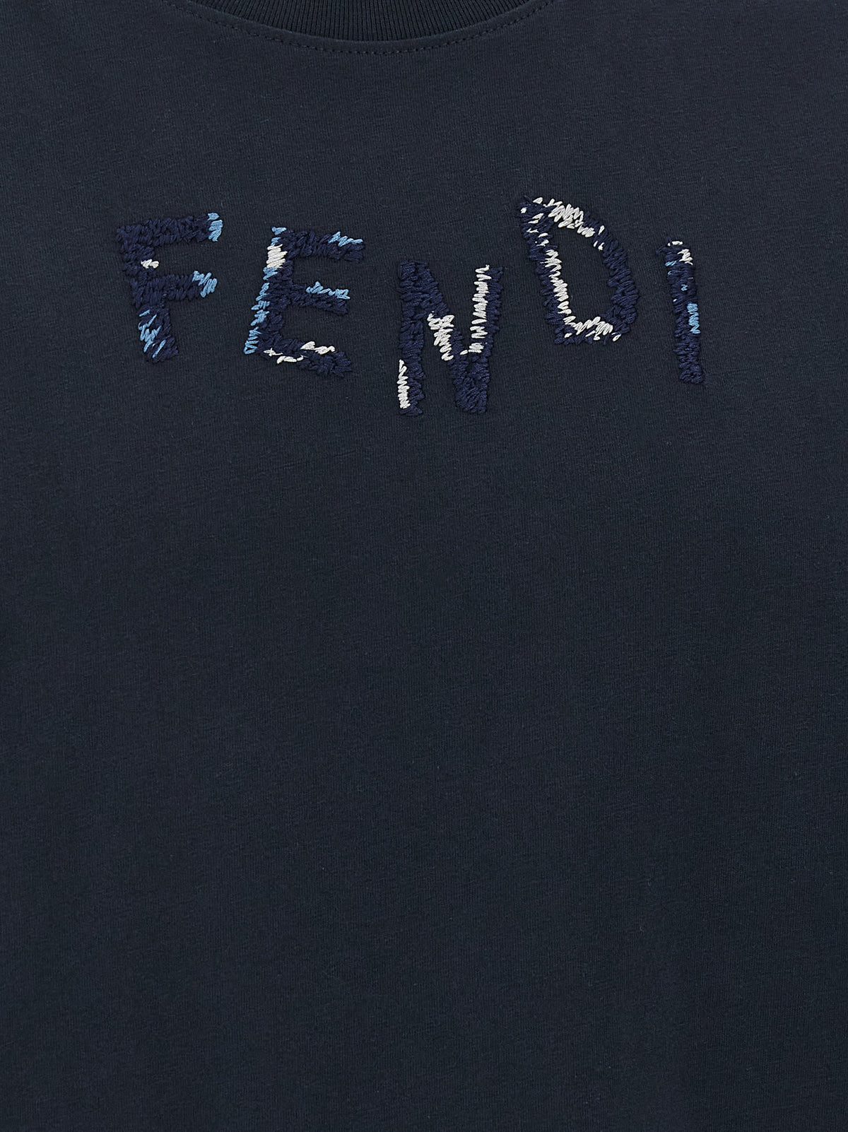 FENDI Fendi Men Logo Embroidery T-Shirt