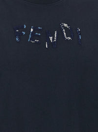 FENDI Fendi Men Logo Embroidery T-Shirt