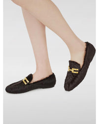 Aquazzura Pony Hair Love Loafer SlipOn Women Brown