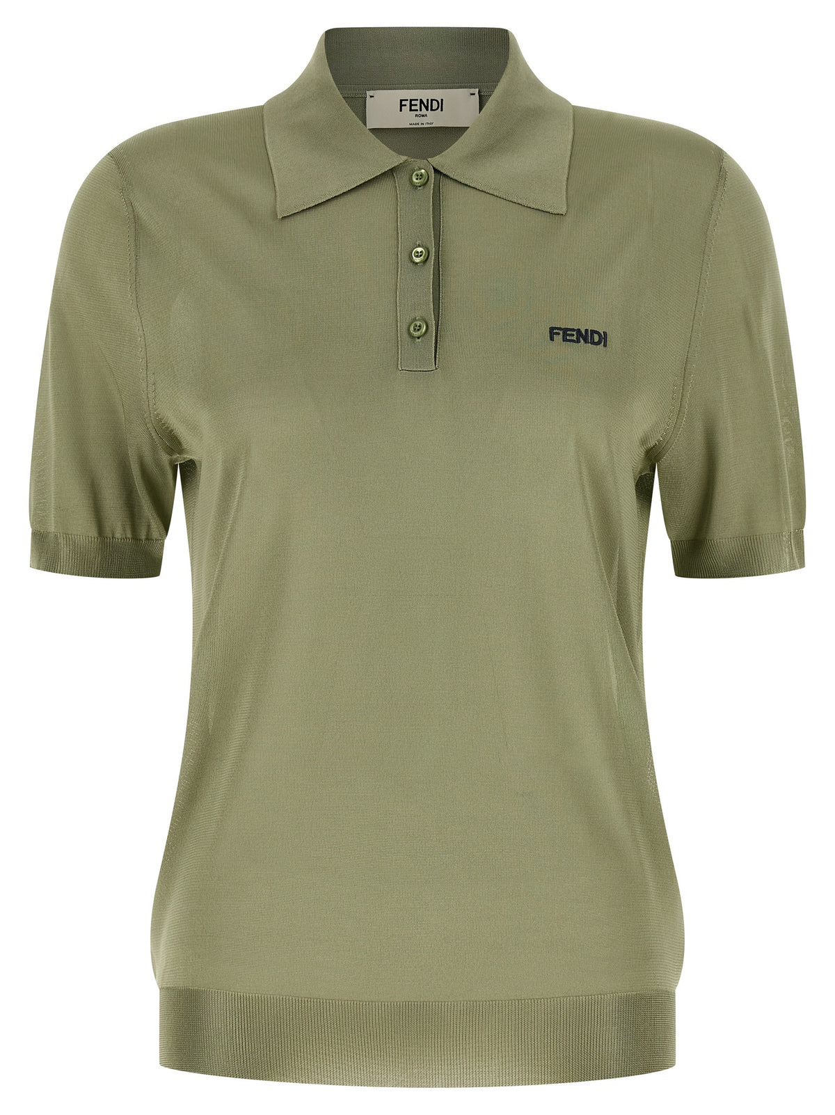 Fendi Women Shiny Viscose Polo Shirt
