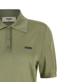 Fendi Women Shiny Viscose Polo Shirt