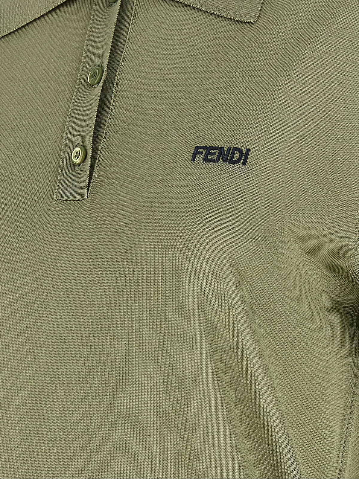 Fendi Women Shiny Viscose Polo Shirt
