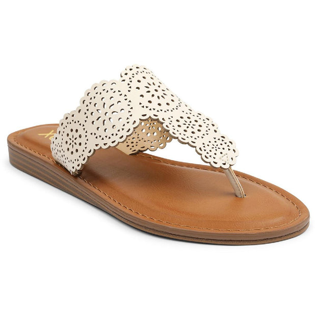 Rally Womens Slip On Perforated Flip-Flops