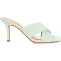 Oppal Womens Faux Suede Square Toe Heels