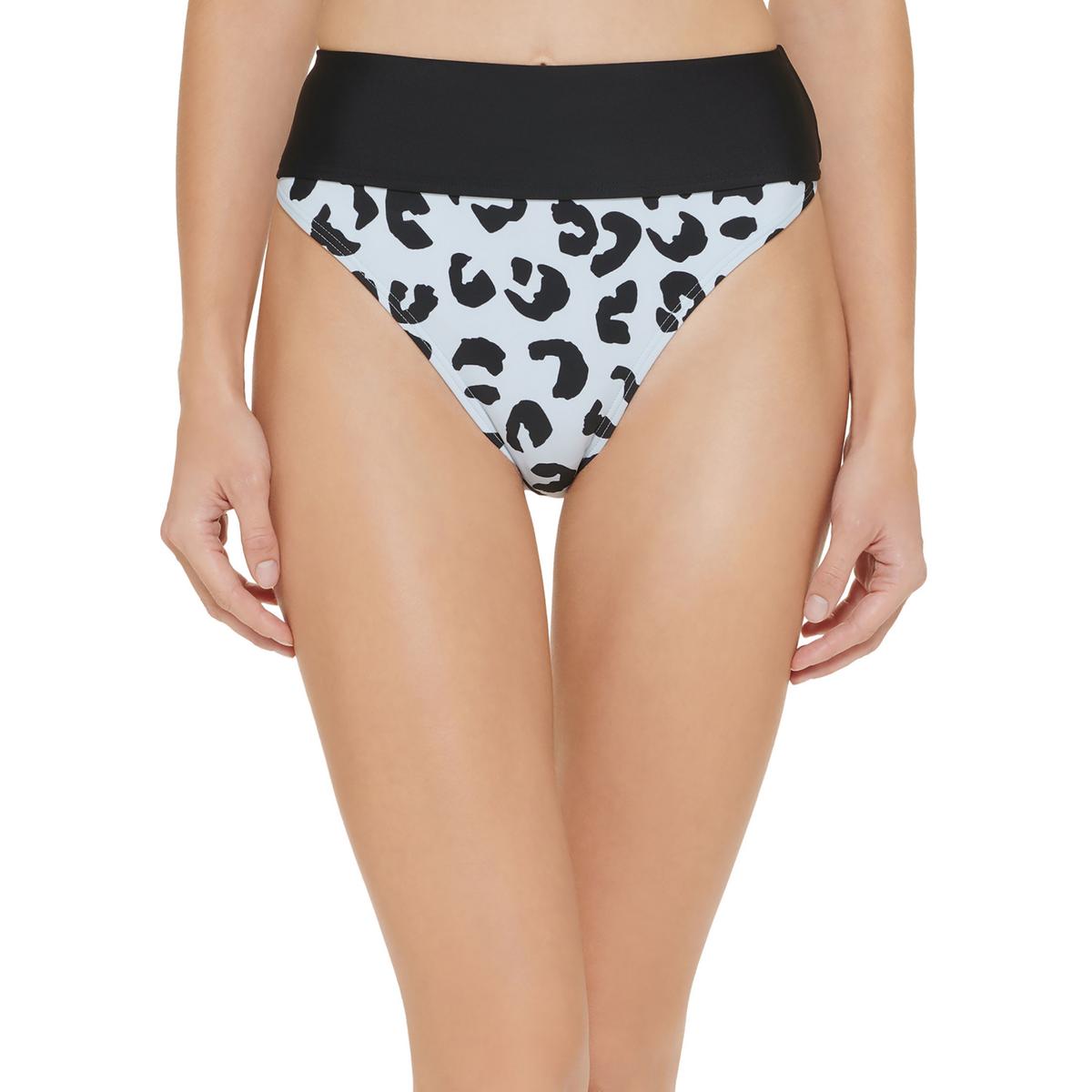 Womens Printed High-Waist Swim Bottom Separates