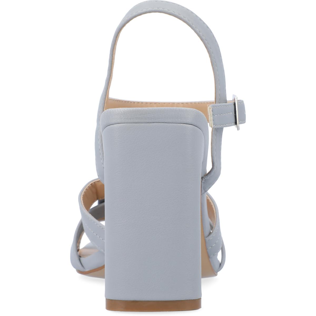 Womens Cut-Out Faux Leather Ankle Strap