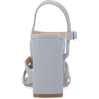 Womens Cut-Out Faux Leather Ankle Strap