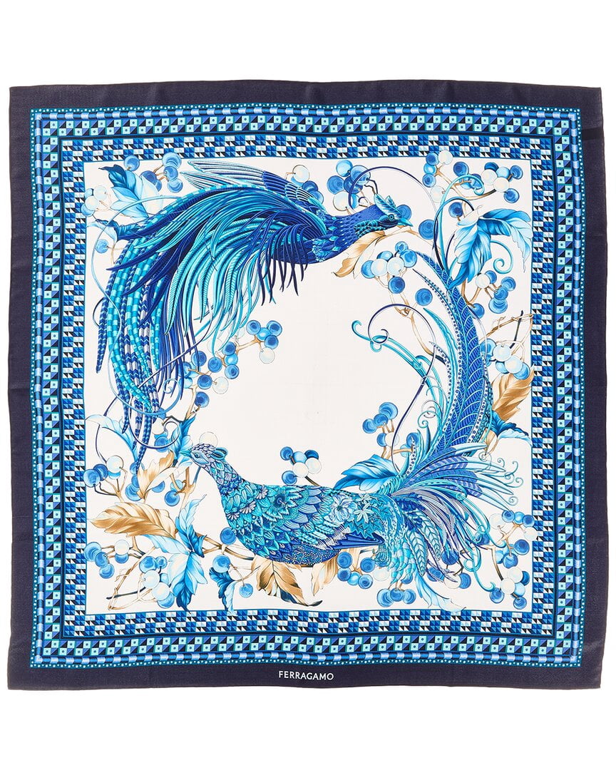 Ferragamo Ferragamo Animal Print Silk Scarf