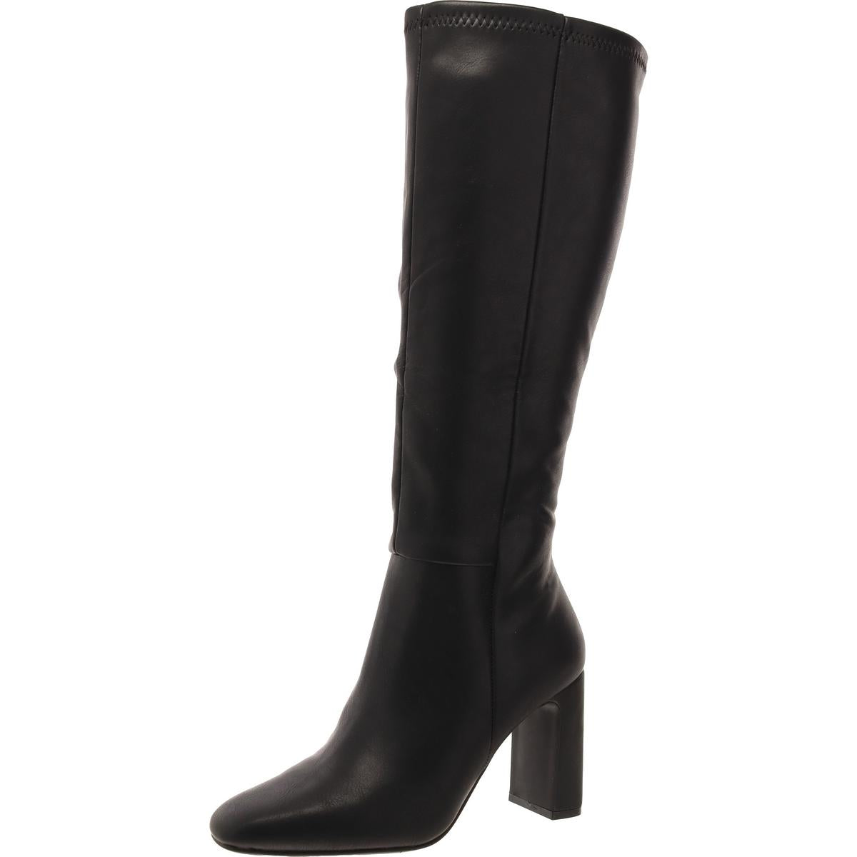 Wise Womens Wide Calf Faux Leather Knee-High Boots