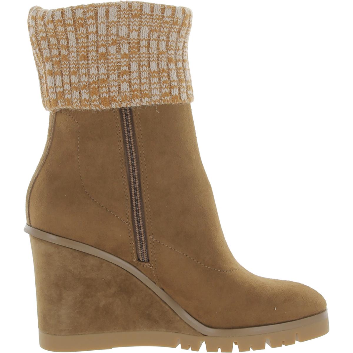 Sindie Womens Knit Cuffed Booties
