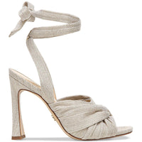 Lenora Womens Knot-Front Square Toe Heels