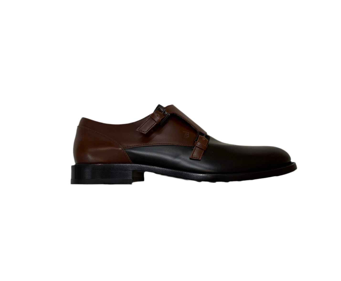 Tods Leather Two-Tone Double Monk Strap Shoes