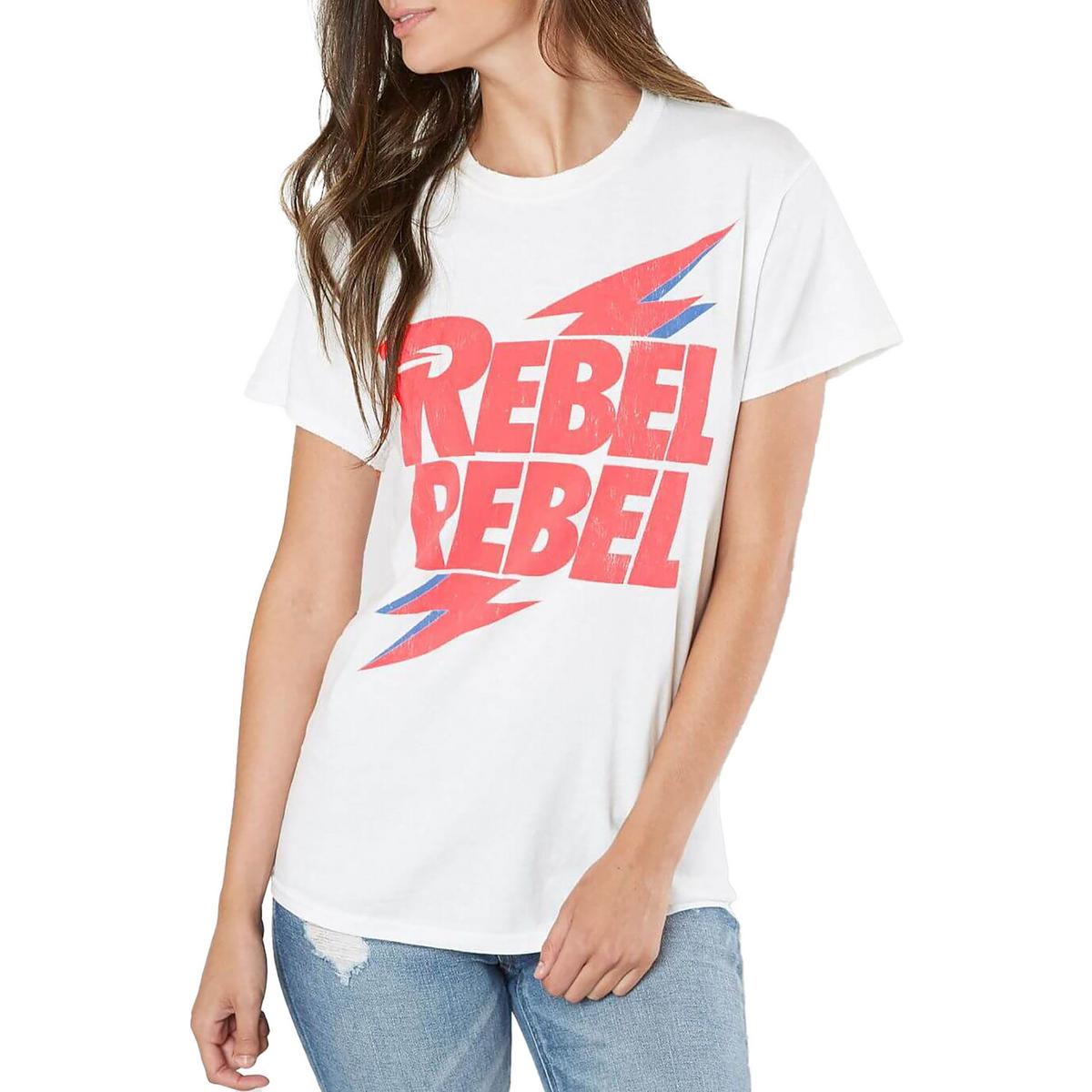 Rebel Womens Graphic Short Sleeve Graphic T-Shirt