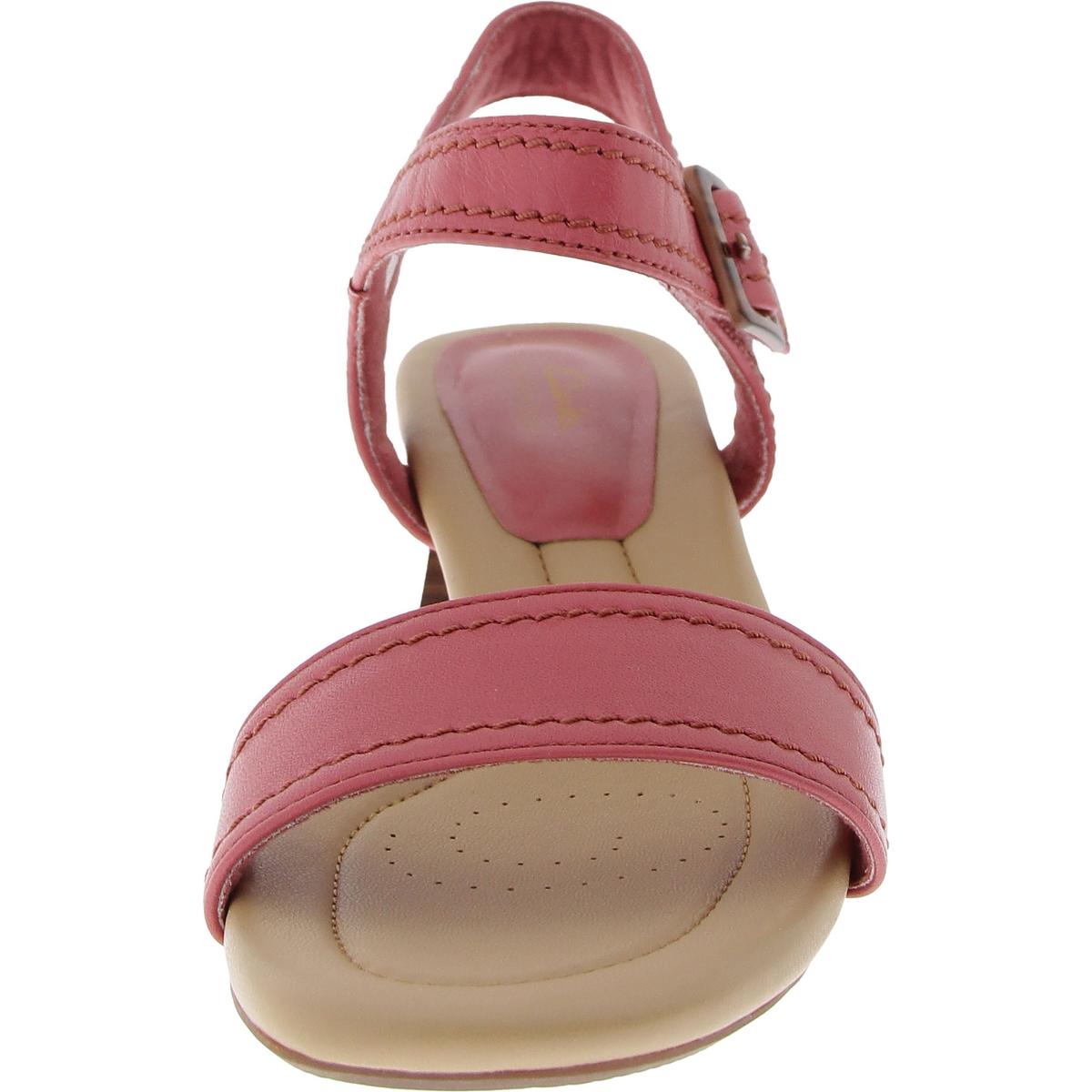 Desirae Womens Slip On Buckle Ankle Strap