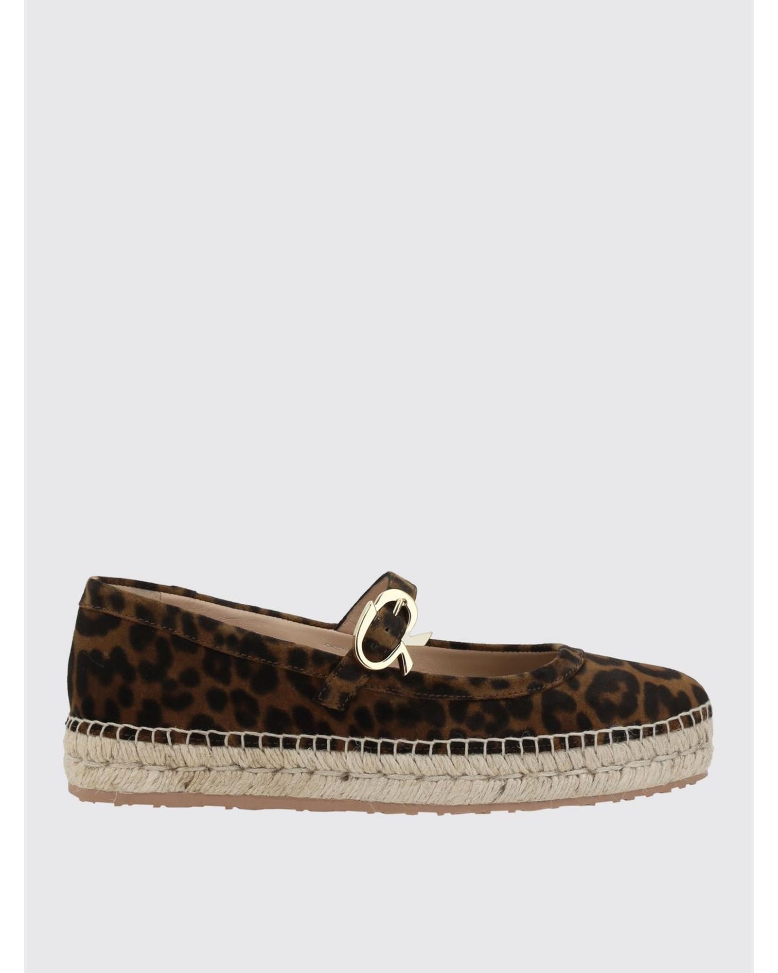 Gianvito Rossi Leopard Print Espadrille Flats Women Savannah