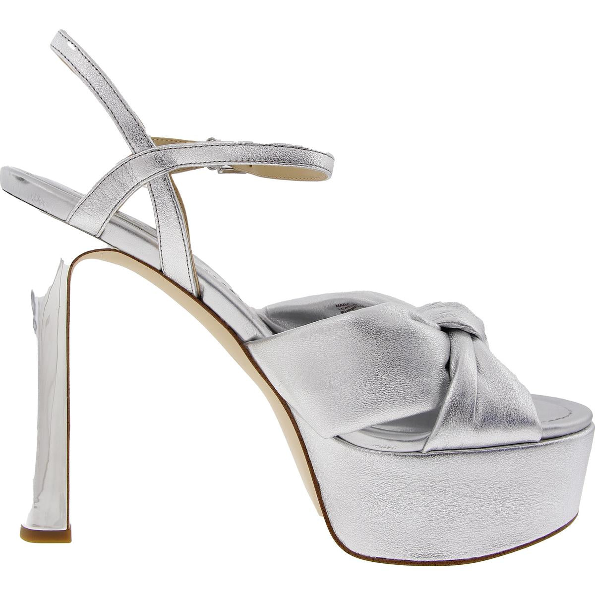 Womens Adjustable Faux Leather Heels