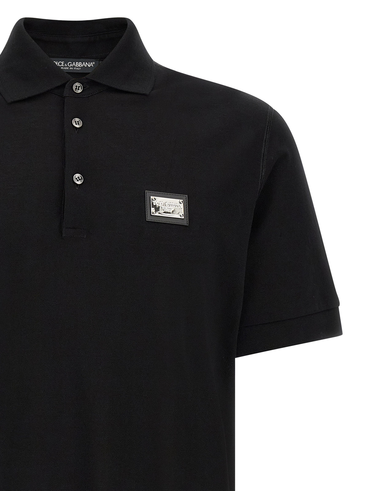 Dolce & Gabbana Men Logo Plate Polo Shirt