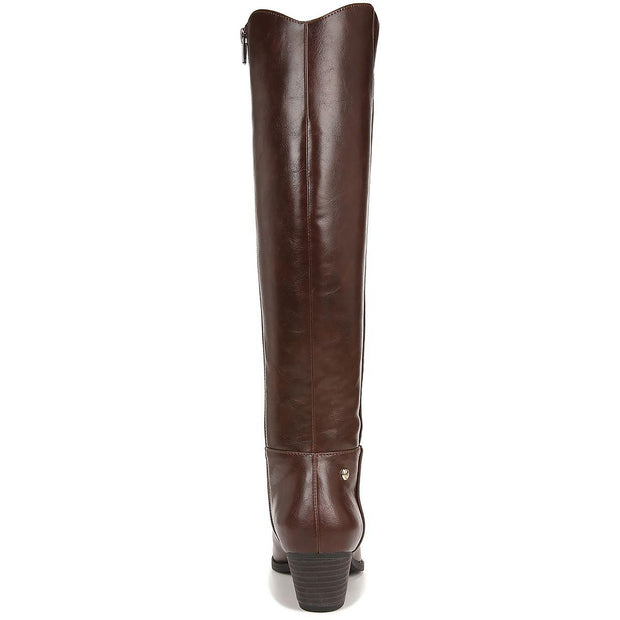 Reese Womens Faux Leather Wide Calf Knee-High Boots