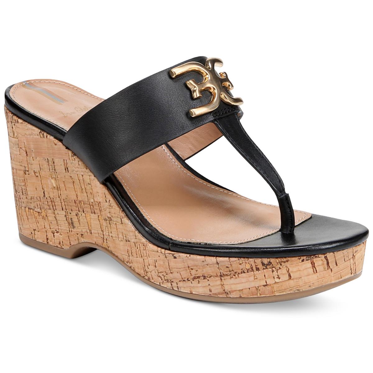 Yardlie Womens Patent Cork Wedge Sandals