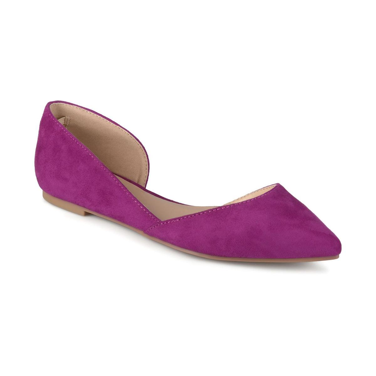 Ester Womens Faux Suede Slip On D'Orsay