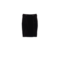 Tom Ford Suede Wrap Skirt with Buttoned Flap Pockets Brown