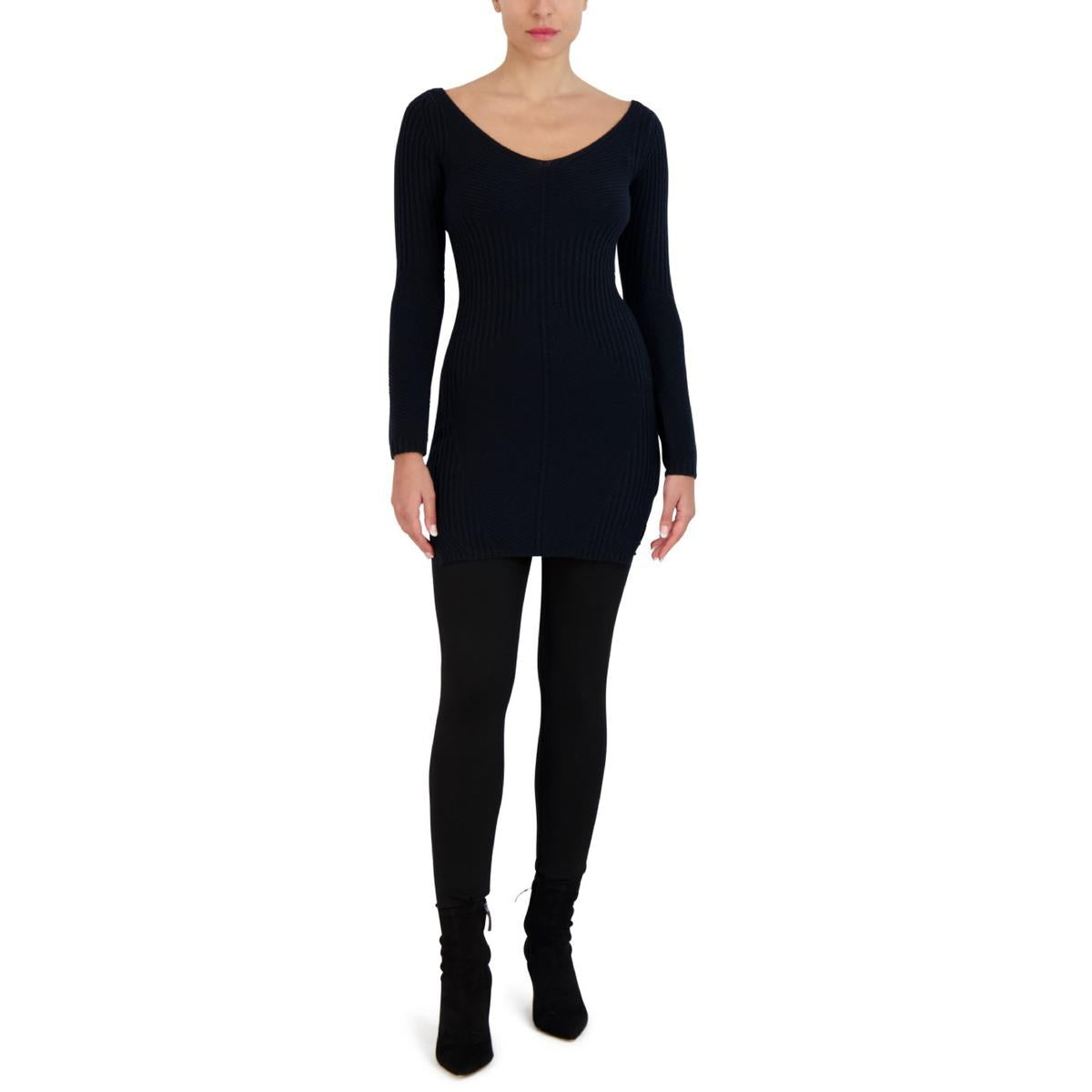 Womens Knit Mini Sweaterdress