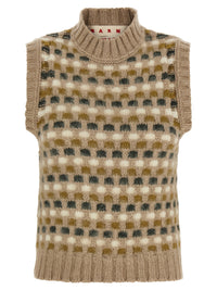 Marni Women Shetland Acquard Knit Vest