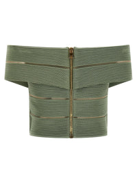 Balmain Women Off-The-Shoulder Crop Top
