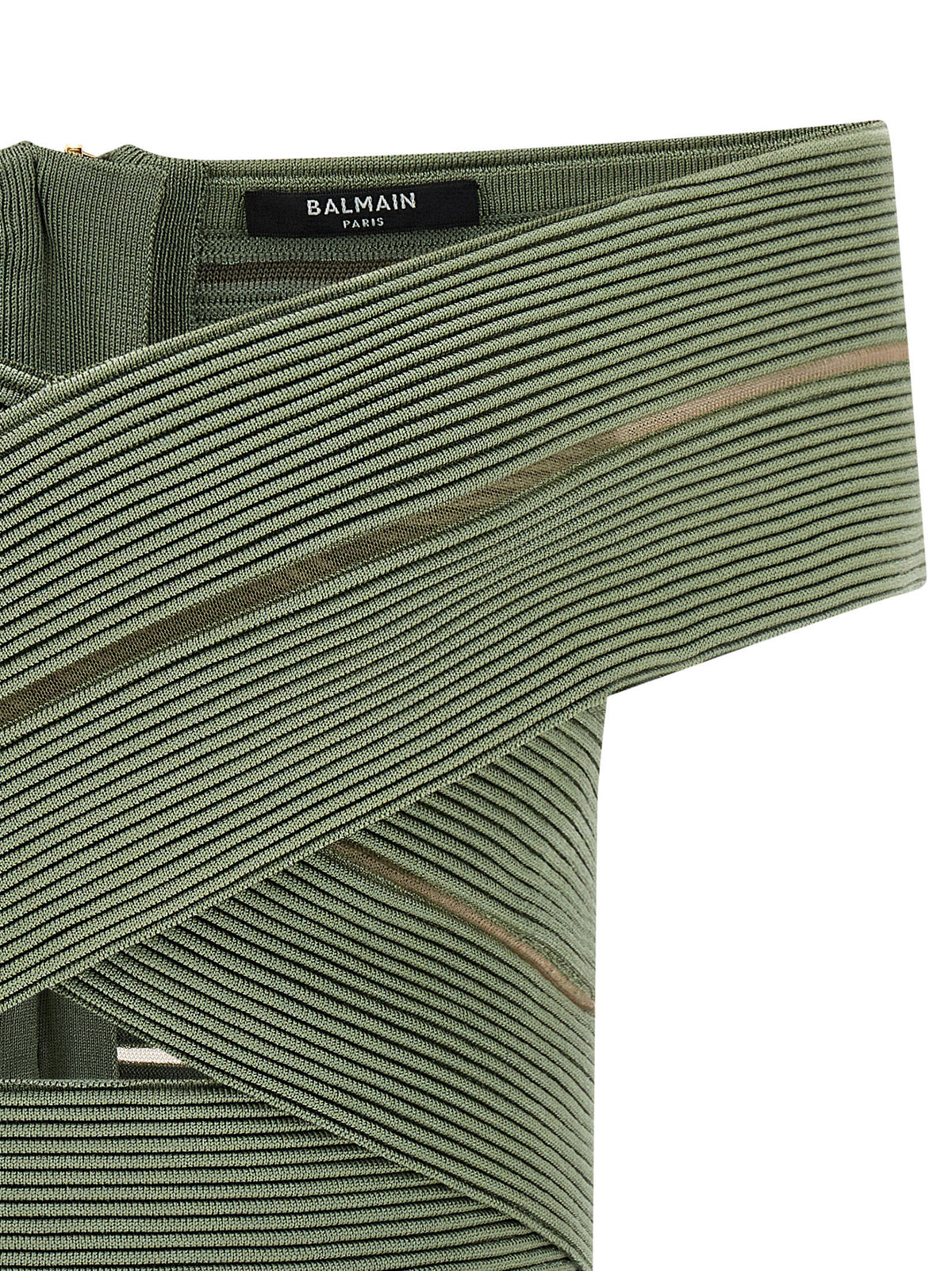 Balmain Women Off-The-Shoulder Crop Top