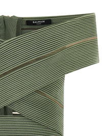Balmain Women Off-The-Shoulder Crop Top