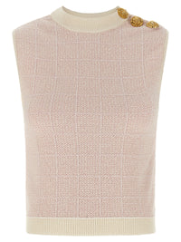 Balmain Women 'Testa Di Leone' Tweed Vest