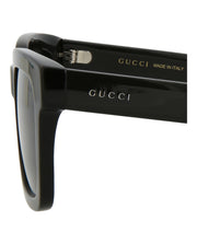 Gucci Mens Square/Rectangle Black Black Smoke Fashion Designer Eyewear