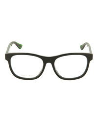 Gucci Gucci Mens Square/Rectangle Black Green Transparent Fashion Designer Eyewear
