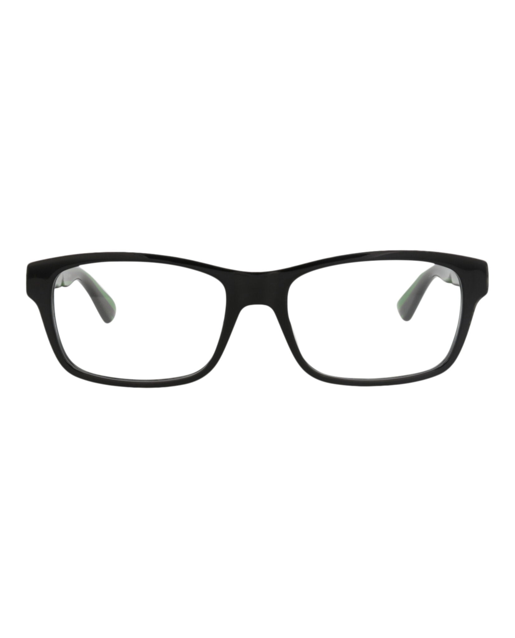 Gucci Gucci Mens Square/Rectangle Black Green Transparent Fashion Designer Eyewear
