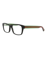 Gucci Gucci Mens Square/Rectangle Black Green Transparent Fashion Designer Eyewear