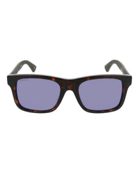 Gucci Mens Square/Rectangle Havana Brown Blue Fashion Designer Eyewear