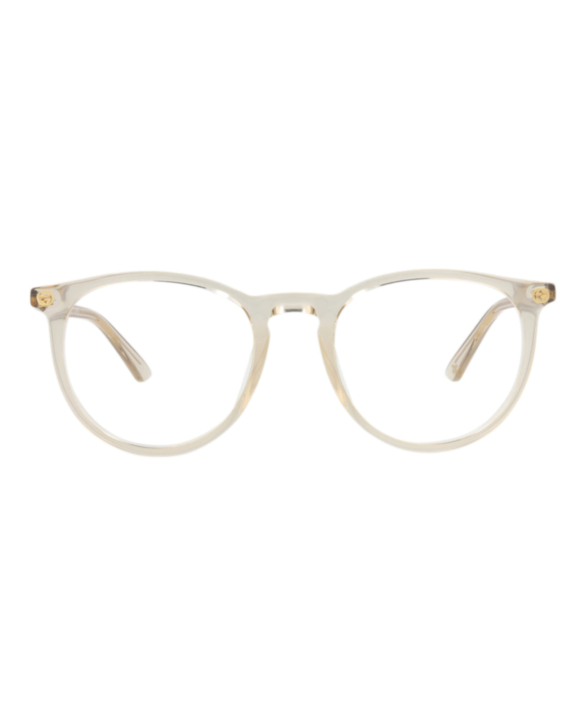 Gucci Womens Round/Oval Yellow Yellow Transparent Fashion Designer Eyewear