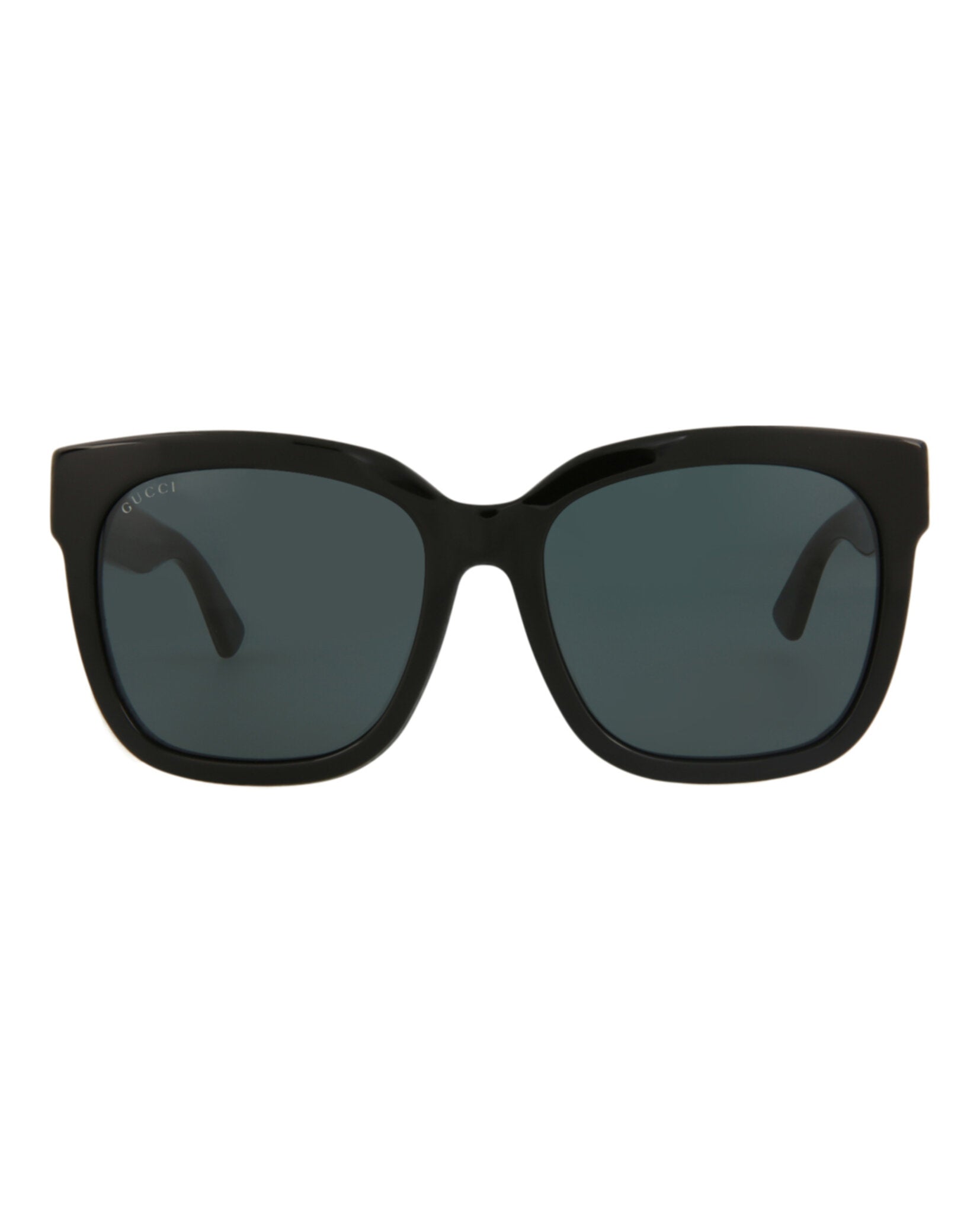 Gucci Womens Square/Rectangle Black Black Grey Fashion Designer Eyewear