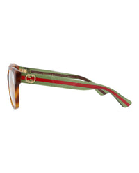 Gucci Gucci Womens Square/Rectangle Havana Green Transparent Fashion Designer Eyewear