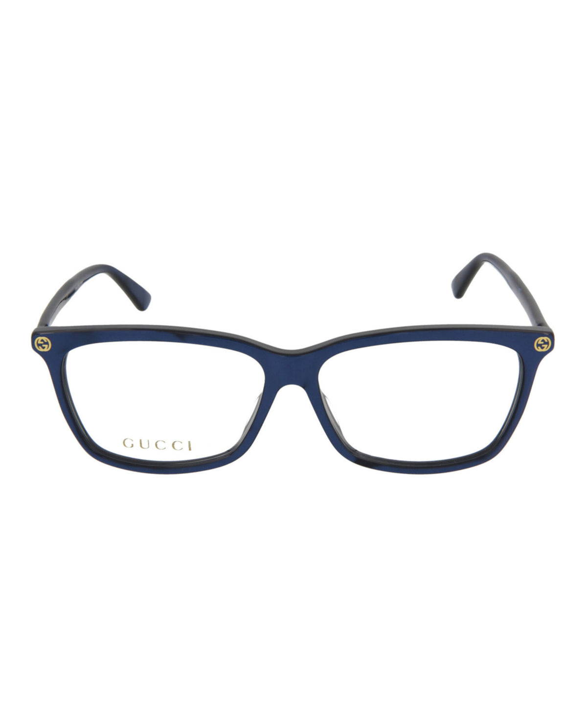 Gucci Womens Square/Rectangle Blue Blue Transparent Fashion Designer Eyewear