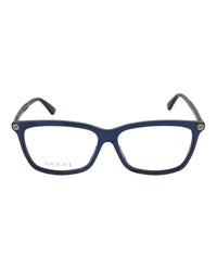 Gucci Womens Square/Rectangle Blue Blue Transparent Fashion Designer Eyewear