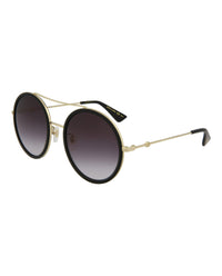 Gucci Gucci Womens Round/Oval Black Gold Grey Fashion Designer Eyewear