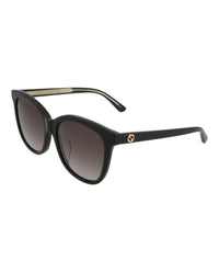 Gucci Womens Round/Oval Shiny Black Fashion Designer Eyewear