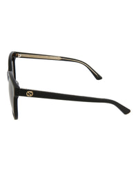 Gucci Womens Round/Oval Shiny Black Fashion Designer Eyewear
