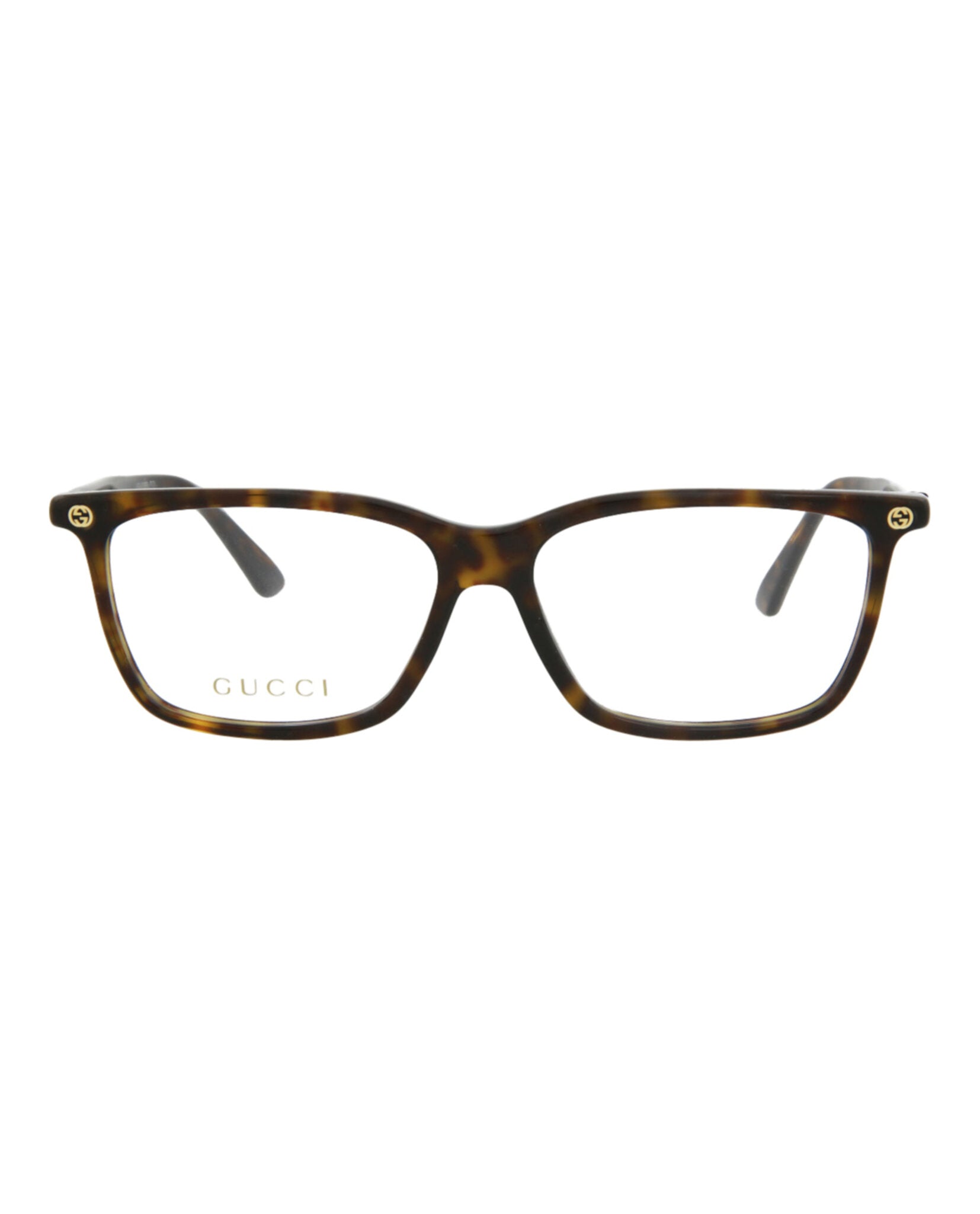Gucci Womens Square/Rectangle Havana Havana Transparent Fashion Designer Eyewear