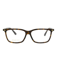 Gucci Womens Square/Rectangle Havana Havana Transparent Fashion Designer Eyewear
