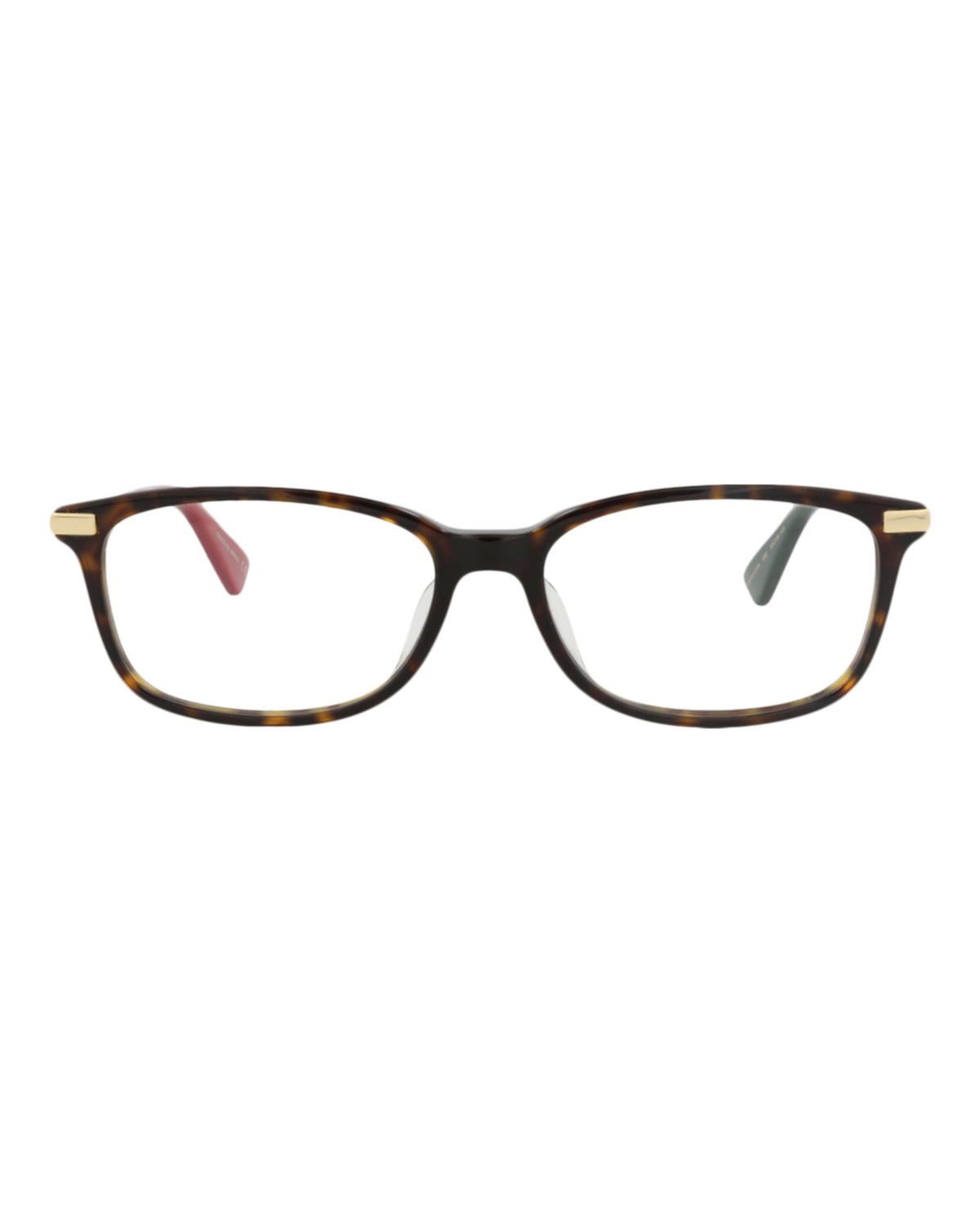 Gucci Womens Square/Rectangle Havana Gold Transparent Fashion Designer Eyewear